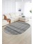 Dijital Kaymaz Yıkanabilir Modern Desen Oval Yolluk Mutfak Salon Halısı, N-O-Modern-70-Gri, 2