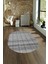 Dijital Kaymaz Yıkanabilir Modern Desen Oval Yolluk Mutfak Salon Halısı, N-O-Modern-70-Gri, 4