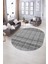 Dijital Kaymaz Yıkanabilir Modern Desen Oval Yolluk Mutfak Salon Halısı, N-O-Modern-70-Gri, 5