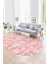 Dijital Kaymaz Yıkanabilir Modern Desen Oval Yolluk Mutfak Salon Halısı, N-O-Modern-89-Pembe, 1