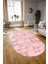 Dijital Kaymaz Yıkanabilir Modern Desen Oval Yolluk Mutfak Salon Halısı, N-O-Modern-89-Pembe, 3