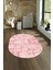 Dijital Kaymaz Yıkanabilir Modern Desen Oval Yolluk Mutfak Salon Halısı, N-O-Modern-89-Pembe, 4