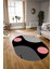 Dijital Kaymaz Yıkanabilir Modern Desen Oval Yolluk Mutfak Salon Halısı, N-O-Modern-52-Pembe, 3
