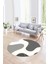 Dijital Kaymaz Taban Yıkanabilir Modern Desen Yuvarlak Mutfak Salon Halısı, N-Y-MODERN-120-GRİ, 1
