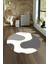 Dijital Kaymaz Taban Yıkanabilir Modern Desen Yuvarlak Mutfak Salon Halısı, N-Y-MODERN-120-GRİ, 4