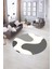 Dijital Kaymaz Taban Yıkanabilir Modern Desen Yuvarlak Mutfak Salon Halısı, N-Y-MODERN-120-GRİ, 5