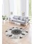 Dijital Kaymaz Taban Yıkanabilir Modern Desen Yuvarlak Mutfak Salon Halısı, N-Y-Modern-45-Siyah, 1