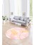 Dijital Kaymaz Taban Yıkanabilir Modern Desen Yuvarlak Mutfak Salon Halısı, N-Y-Modern-98-Pembe, 1