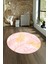 Dijital Kaymaz Taban Yıkanabilir Modern Desen Yuvarlak Mutfak Salon Halısı, N-Y-Modern-98-Pembe, 4