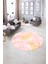 Dijital Kaymaz Taban Yıkanabilir Modern Desen Yuvarlak Mutfak Salon Halısı, N-Y-Modern-98-Pembe, 5