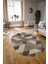 Dijital Kaymaz Yıkanabilir Modern Desen Oval Yolluk Mutfak Salon Halısı, N-O-Modern-96-Bej, 3