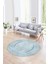 Dijital Kaymaz Taban Yıkanabilir Modern Desen Yuvarlak Mutfak Salon Halısı, N-Y-Modern-62-Mavi, 1