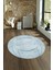 Dijital Kaymaz Taban Yıkanabilir Modern Desen Yuvarlak Mutfak Salon Halısı, N-Y-Modern-62-Mavi, 4