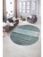 Dijital Kaymaz Yıkanabilir Modern Desen Oval Yolluk Mutfak Salon Halısı, N-O-Modern-83-Turkuaz, 5