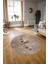 Dijital Kaymaz Taban Yıkanabilir Modern Desen Yuvarlak Mutfak Salon Halısı, N-Y-MODERN-115-KAHVE, 3