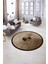 Dijital Kaymaz Taban Yıkanabilir Modern Desen Yuvarlak Mutfak Salon Halısı, N-Y-Modern-94-Kahve, 5