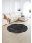 Dijital Kaymaz Taban Yıkanabilir Modern Desen Yuvarlak Mutfak Salon Halısı, N-Y-Modern-62-Antrasit, 2