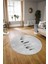 Dijital Kaymaz Taban Yıkanabilir Modern Desen Yuvarlak Mutfak Salon Halısı, N-Y-MODERN-115-GRİ, 3