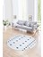 Dijital Kaymaz Taban Yıkanabilir Modern Desen Yuvarlak Mutfak Salon Halısı, N-Y-Modern-65-Mavi, 1