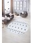 Dijital Kaymaz Taban Yıkanabilir Modern Desen Yuvarlak Mutfak Salon Halısı, N-Y-Modern-65-Mavi, 5