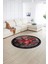 Dijital Kaymaz Taban Yıkanabilir Modern Desen Yuvarlak Mutfak Salon Halısı, N-Y-Modern-13-Kırmızı, 2