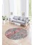 Dijital Kaymaz Taban Yıkanabilir Modern Desen Yuvarlak Mutfak Salon Halısı, N-Y-Modern-15-Pembe, 1