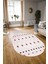 Dijital Kaymaz Yıkanabilir Modern Desen Oval Yolluk Mutfak Salon Halısı, N-O-Modern-65-Pembe, 3
