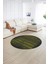 Dijital Kaymaz Taban Yıkanabilir Modern Desen Yuvarlak Mutfak Salon Halısı, N-Y-Modern-28-Sarı, 2