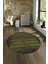 Dijital Kaymaz Taban Yıkanabilir Modern Desen Yuvarlak Mutfak Salon Halısı, N-Y-Modern-28-Sarı, 4
