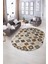 Dijital Kaymaz Yıkanabilir Modern Desen Oval Yolluk Mutfak Salon Halısı, N-O-Modern-99-Kahve, 5