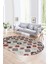 Dijital Kaymaz Yıkanabilir Modern Desen Oval Yolluk Mutfak Salon Halısı, N-O-Modern-99-Renkli, 1