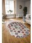 Dijital Kaymaz Yıkanabilir Modern Desen Oval Yolluk Mutfak Salon Halısı, N-O-Modern-99-Renkli, 3