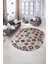 Dijital Kaymaz Yıkanabilir Modern Desen Oval Yolluk Mutfak Salon Halısı, N-O-Modern-99-Renkli, 5