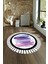 Dijital Kaymaz Taban Yıkanabilir Modern Desen Yuvarlak Mutfak Salon Halısı, N-Y-Modern-22-Mor, 4