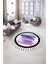 Dijital Kaymaz Taban Yıkanabilir Modern Desen Yuvarlak Mutfak Salon Halısı, N-Y-Modern-22-Mor, 5