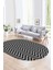 Dijital Kaymaz Yıkanabilir Modern Desen Oval Yolluk Mutfak Salon Halısı, N-O-MODERN-102-ANTRASİT, 1