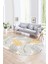 Dijital Kaymaz Yıkanabilir Modern Desen Oval Yolluk Mutfak Salon Halısı, N-O-Modern-98-Gri, 1