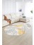 Dijital Kaymaz Yıkanabilir Modern Desen Oval Yolluk Mutfak Salon Halısı, N-O-Modern-98-Gri, 2