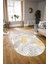 Dijital Kaymaz Yıkanabilir Modern Desen Oval Yolluk Mutfak Salon Halısı, N-O-Modern-98-Gri, 3