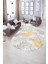 Dijital Kaymaz Yıkanabilir Modern Desen Oval Yolluk Mutfak Salon Halısı, N-O-Modern-98-Gri, 5