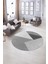 Dijital Kaymaz Taban Yıkanabilir Modern Desen Yuvarlak Mutfak Salon Halısı, N-Y-Modern-38-Gri, 5