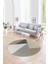 Dijital Kaymaz Taban Yıkanabilir Modern Desen Yuvarlak Mutfak Salon Halısı, N-Y-Modern-38-Kahve, 1