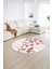 Dijital Kaymaz Taban Yıkanabilir Modern Desen Yuvarlak Mutfak Salon Halısı, N-Y-Modern-42-Pembe, 2