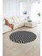 Dijital Kaymaz Taban Yıkanabilir Modern Desen Yuvarlak Mutfak Salon Halısı, N-Y-MODERN-102-ANTRASİT, 2