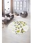 Dijital Kaymaz Taban Yıkanabilir Modern Desen Yuvarlak Mutfak Salon Halısı, N-Y-Modern-42-Sarı, 5