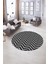 Dijital Kaymaz Taban Yıkanabilir Modern Desen Yuvarlak Mutfak Salon Halısı, N-Y-MODERN-102-ANTRASİT, 5