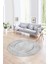 Dijital Kaymaz Taban Yıkanabilir Modern Desen Yuvarlak Mutfak Salon Halısı, N-Y-Modern-62-Gri, 1