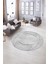 Dijital Kaymaz Taban Yıkanabilir Modern Desen Yuvarlak Mutfak Salon Halısı, N-Y-Modern-62-Gri, 5