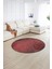 Dijital Kaymaz Taban Yıkanabilir Modern Desen Yuvarlak Mutfak Salon Halısı, N-Y-MODERN-111-BORDO, 2