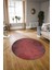 Dijital Kaymaz Taban Yıkanabilir Modern Desen Yuvarlak Mutfak Salon Halısı, N-Y-MODERN-111-BORDO, 3